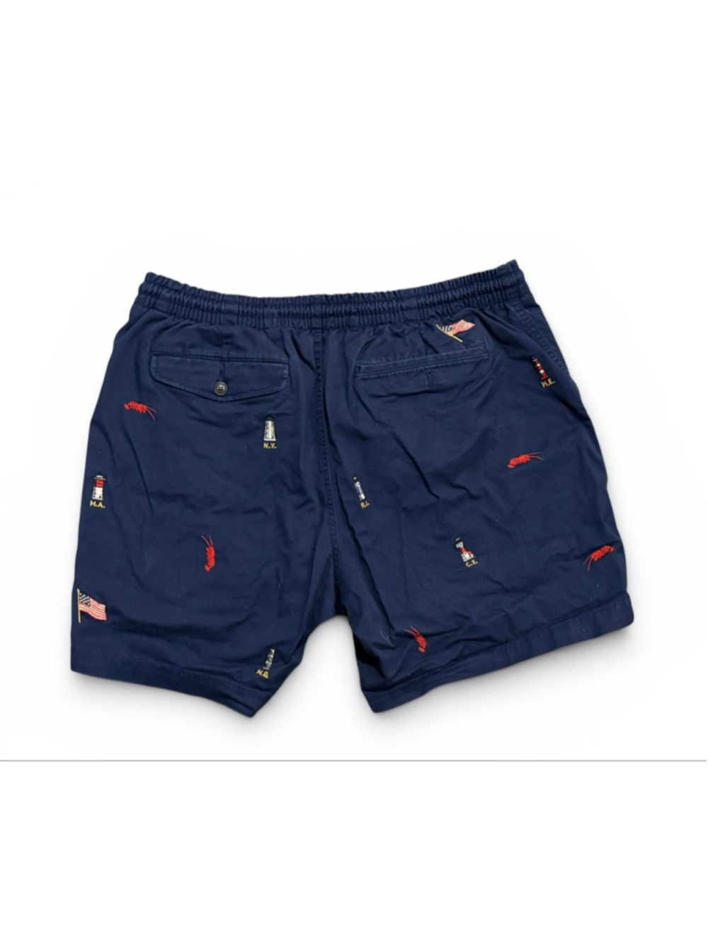 Polo Ralph Lauren Mens Traveler Classic Fit 6” Newport Lobster Flag Shorts XL - Picture 4 of 9